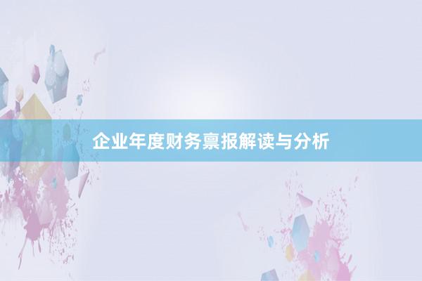 企业年度财务禀报解读与分析